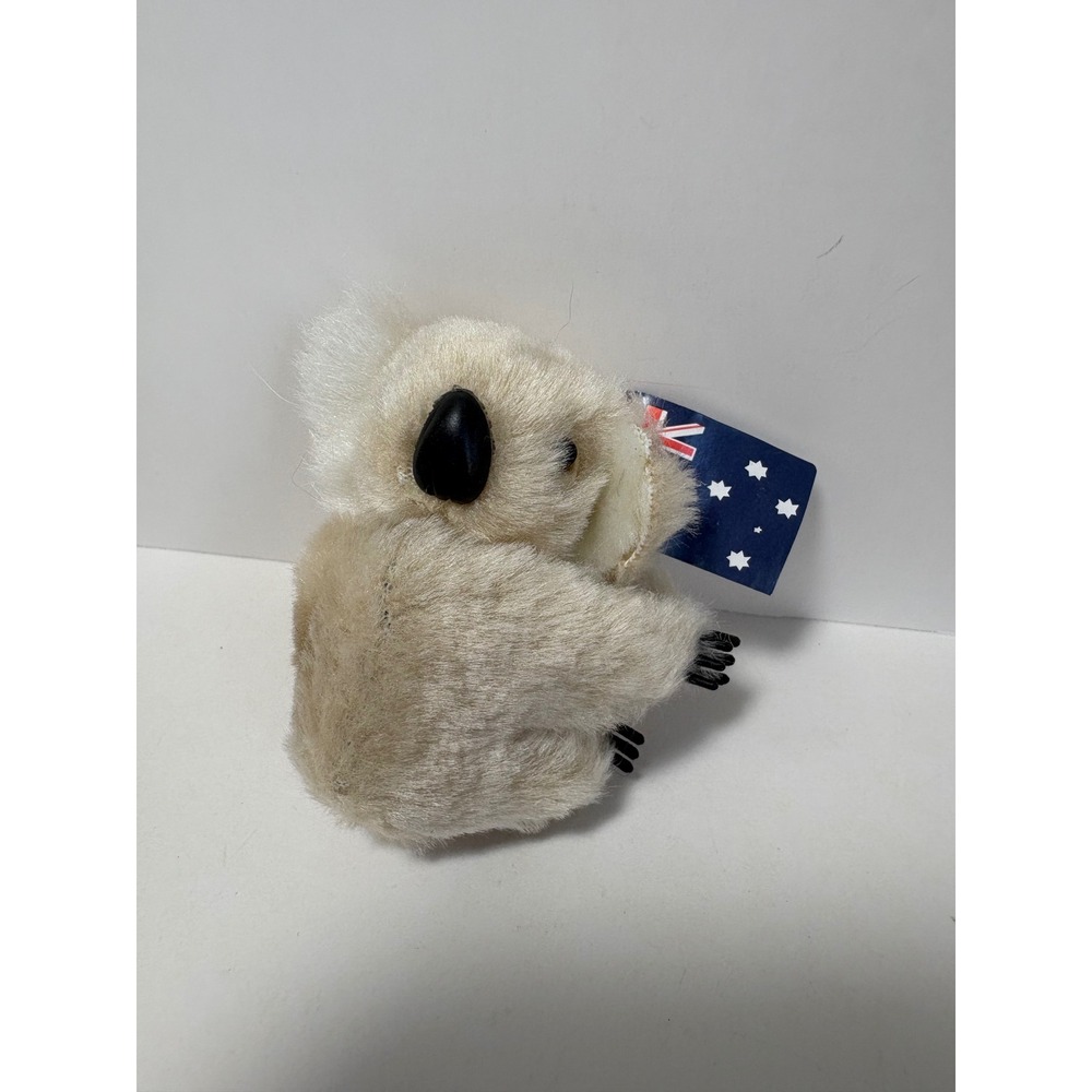 Vintage Koala Plush Pencil Hugger Australian Flag Souvenir Grabber Clip On